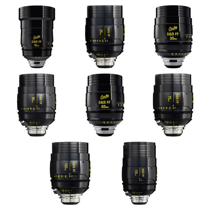 Cooke S8i Full-Frame Plus Set de 8 lentes T1.4 con distancias 18 a 135mm y diámetro frontal 104mm ARRI PL