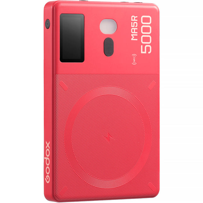 Godox MA5R Luz LED RGB y Power Bank rojo Panel 4.21x2.68 batería 220+ min