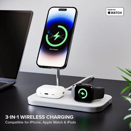 ALOGIC MagSpeed estación de carga inalámbrica 3 en 1 15W negra