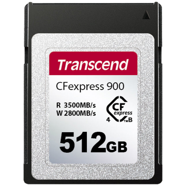 Transcend 512GB CFexpress 900 Tipo B Tarjeta de Memoria 3500 MB/s 2800 MB/s Velocidad