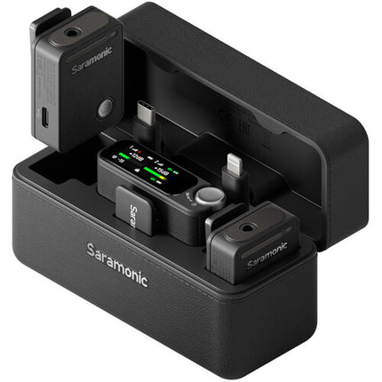 Saramonic Ultra Sistema de Micrófono Inalámbrico Digital Omnidireccional para 2 Personas con Transmisores Clip-On y Alcance de 300 m