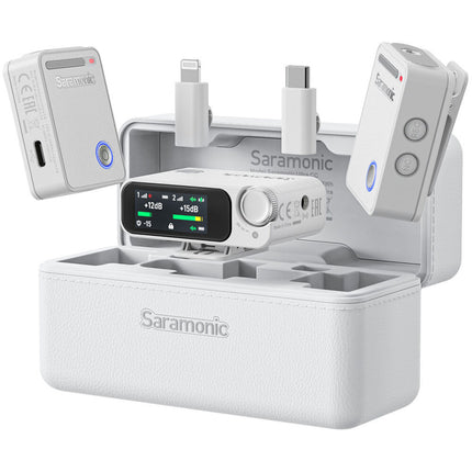Saramonic Ultra Sistema de Micrófono Inalámbrico Digital Omnidireccional para 2 Personas con Grabación 32-Bit y Alcance 300m