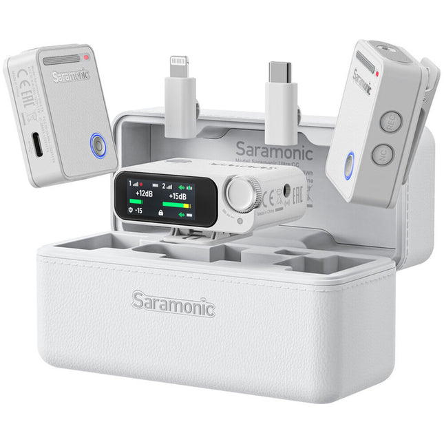 Saramonic Ultra Sistema de Micrófono Inalámbrico Digital Omnidireccional para 2 Personas con Grabación 32-Bit y Alcance 300m