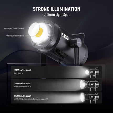 Neewer CB300C RGB LED Monoluz para video 29600 Lux 2500-7500K con Reflector