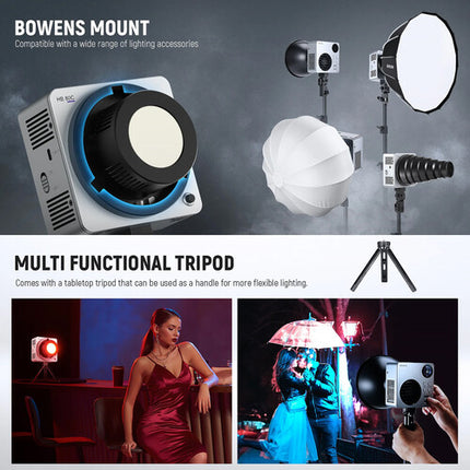 Neewer HB80C Mini LED Monoluz RGBWW 10400 Lux 7500K Kit Básico