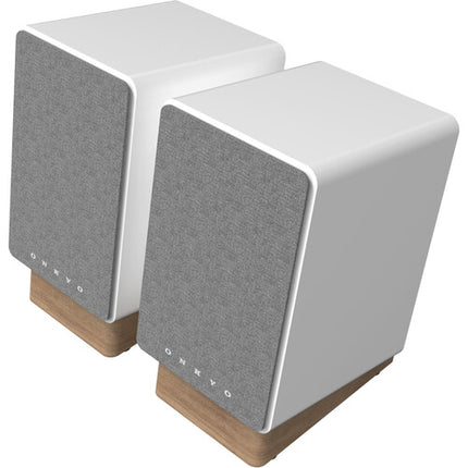 Onkyo GX-30ARC altavoces estantería 2 vías 25W Bluetooth blanco par con soporte 10°