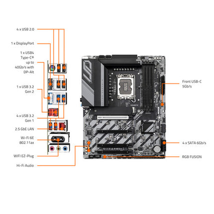 Gigabyte Z890 UD WIFI6E Placa Base ATX LGA 1851 DDR5 8800 Wi-Fi 6E