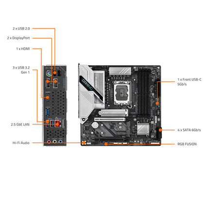 Gigabyte Z890M GAMING X Placa base Micro-ATX LGA 1851 DDR5-8800 2.5GbE LAN