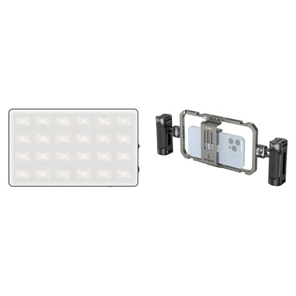SmallRig RM120 Luz LED RGB Compacta Kit de Video con Batería 5000mAh y 1580 Lux