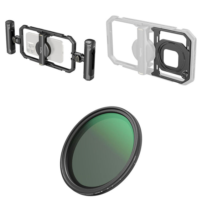 SmallRig Quick Basic Edition Kit de Video para Smartphone con Filtro ND Variable 1-5 Paradas y Adaptador Magnético 67mm
