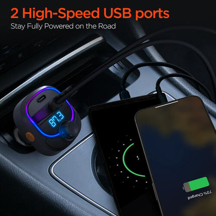 HyperGear IntelliCast Road Transmisor FM y Cargador de Coche USB 3 Puertos 3.1A