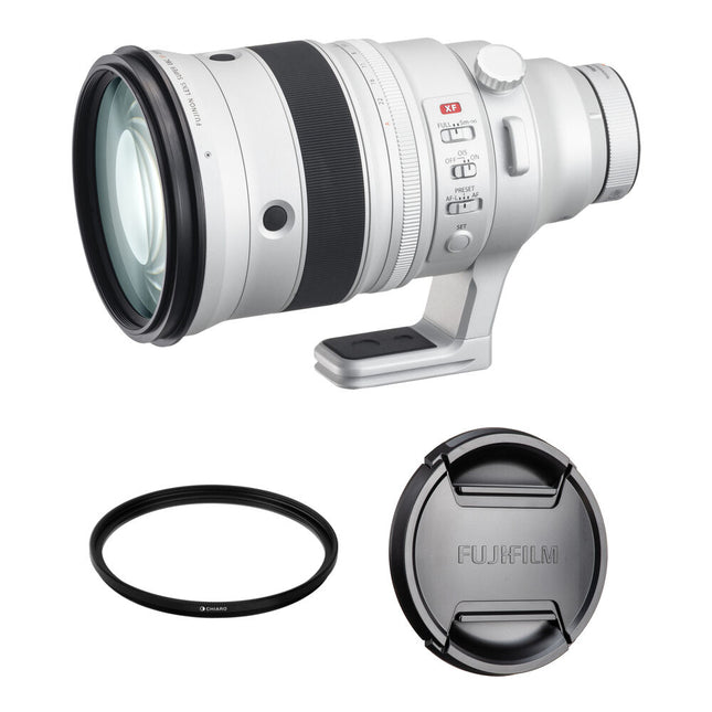 Objetivo FUJIFILM XF 200mm f/2 R LM OIS WR Teleobjetivo 305mm f2 a f22 con Teleconvertidor 1.4x y Filtro UV 105mm