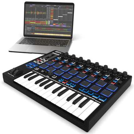 Reloop Keypad Pro Controlador USB-MIDI compacto 25 teclas 16 pads velocidad