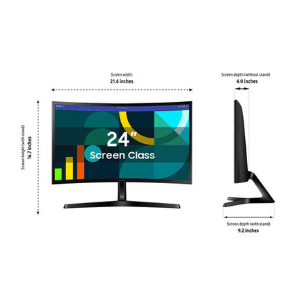 Samsung S3 S36GD Monitor Curvo 24" Full HD 100 Hz 4 ms HDMI VGA