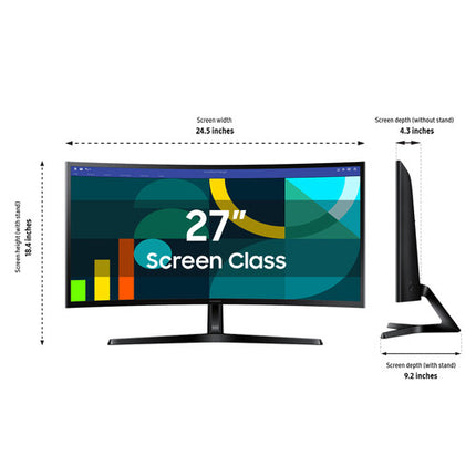 Samsung S3 S36GD Monitor Curvo 27" Full HD 100 Hz 4 ms Response Time