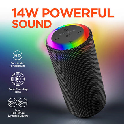 HyperGear Halo XL Altavoz Inalámbrico LED Impermeable 14W Batería 6H