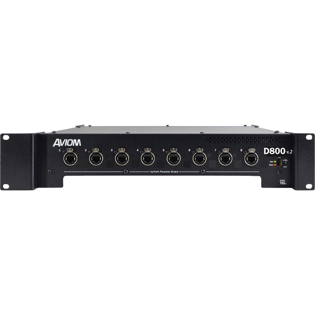 Aviom D800-Dante v.2 Distribuidor A-Net con Entrada A-Net Bridge 64 Canales
