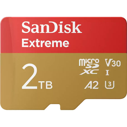 SanDisk 2TB Extreme Tarjeta microSDXC UHS-I 245 MB/s V30 Clase 10