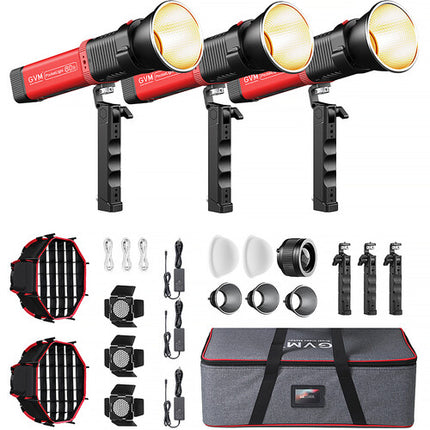 GVM PD60B LED Monolight Bi-Color Kit 3 Luces 9240 Lux 2700-6800K