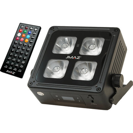 JMAZ MAD PAR 4IP Luz LED RGBWA+UV Exterior IP65 Batería 14h Difusor 20°
