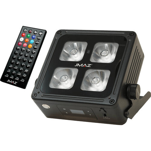 JMAZ MAD PAR 4IP Luz LED RGBWA+UV Exterior IP65 Batería 14h Difusor 20°