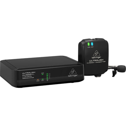Behringer ULM300LAV Sistema Micrófono Lavalier Inalámbrico Digital 2.4 GHz 200 ft 24 h batería