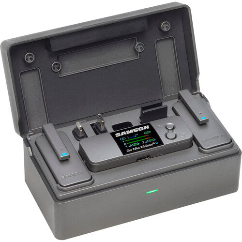 Samson Go Mic Mobile 2 Micrófono Inalámbrico Doble 2.4 GHz 5h Batería Estuche Carga