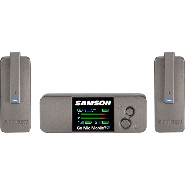 Samson Go Mic Mobile 2 Micrófono Inalámbrico Doble 2.4 GHz 5h Batería Estuche Carga