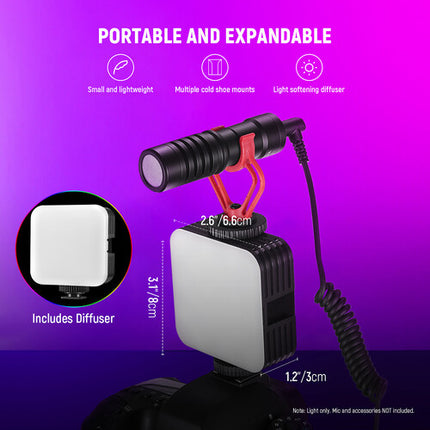 Neewer RGB61 Luz LED RGB para video 800 Lux 2500-8500K 2-Pack con Diffuser