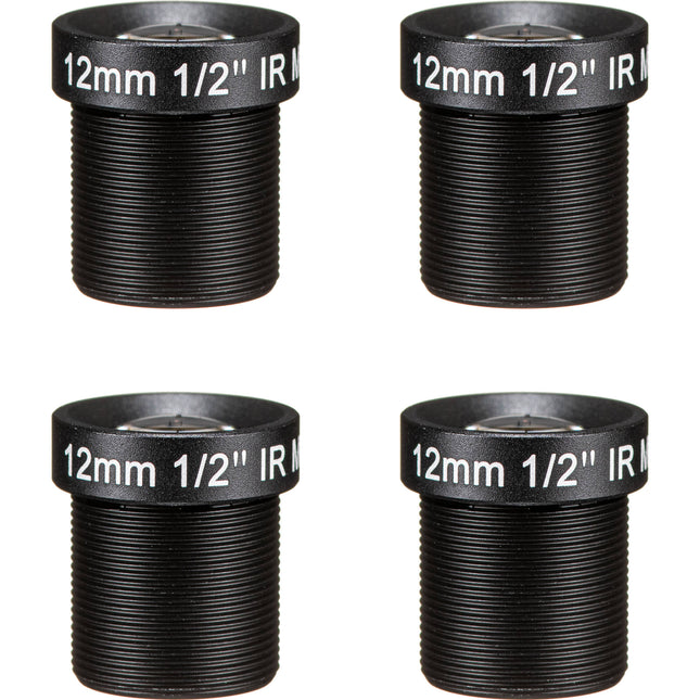 Axis Communications Lente Fijo 12mm M12 Montura 31° 4 Unidades