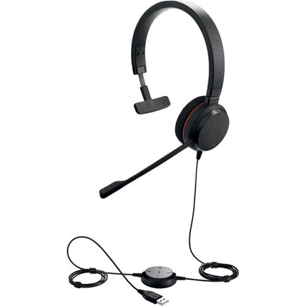 Jabra EVOLVE 20 Auriculares Estéreo para Microsoft Teams con Micrófono Cancelación de Ruido y Control en Línea USB-A