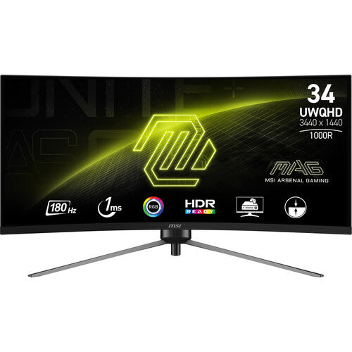 MSI MAG 345CQR Monitor Curvo Ultrapanorámico 34" 3440x1440 180Hz 1ms HDR