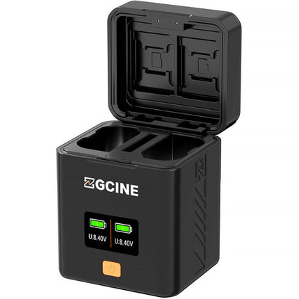 ZGCINE Cargador Dual Rápido para Baterías Nikon EN-EL15 con Pantalla OLED y Almacenamiento para Tarjetas