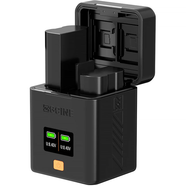 ZGCINE Cargador Dual Rápido para Baterías Nikon EN-EL15 con Pantalla OLED y Almacenamiento para Tarjetas