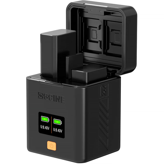 ZGCINE Cargador Rápido Dual para Baterías Sony NP-FW50 con Pantalla OLED 0.96"