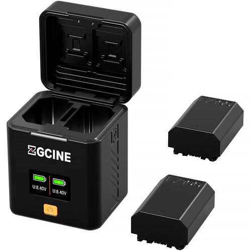 ZGCINE Cargador Dual Rápido para Baterías Sony NP-FZ100 con Pantalla OLED y USB-C