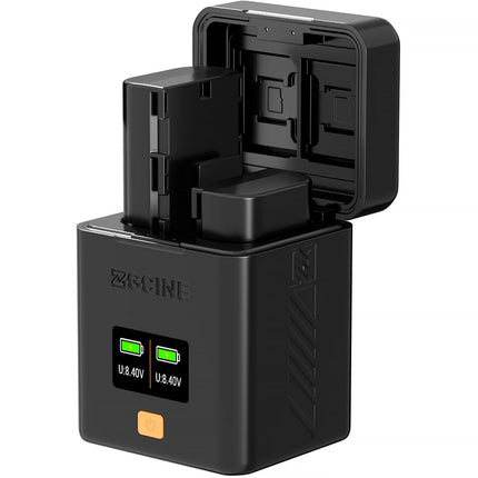 ZGCINE Cargador Rápido Doble para Baterías Canon LP-E6 OLED 0.96" USB-C