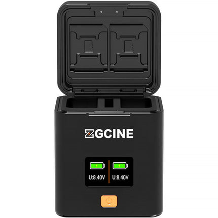 Cargador Rápido Dual ZGCINE para Baterías FUJIFILM NP-W126 con Pantalla OLED y Almacenamiento de Tarjetas