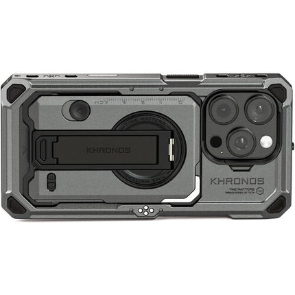 Tilta Khronos Funda para iPhone 16 Pro Color Gris con Cierre y Contactos Integrados