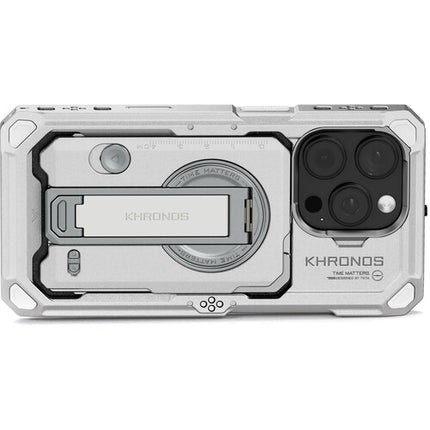 Tilta Khronos Funda para iPhone 16 Pro Blanco Titanio Expandible con Bloqueo