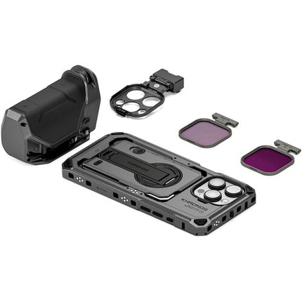 Tilta Khronos Kit de Mano para iPhone 16 Pro Max con Batería y Filtros ND 0.6 y 1.2
