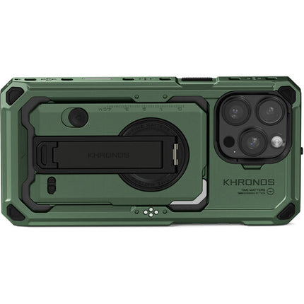 Tilta Khronos Funda para iPhone 16 Pro Max Verde Bosque Diseño Expandible y Bloqueo seguro