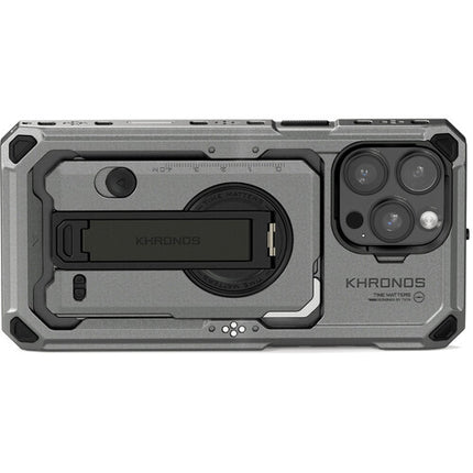 Tilta Khronos Funda para iPhone 16 Pro Max Gris Espacial Diseño Expandible y Seguro