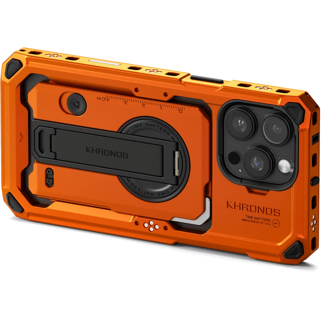 Tilta Khronos Funda Expandible para iPhone 16 Pro Max con Bloqueo para Trípodes Orange