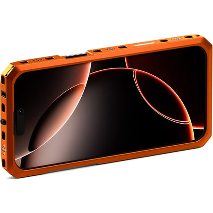 Tilta Khronos Funda Expandible para iPhone 16 Pro Max con Bloqueo para Trípodes Orange