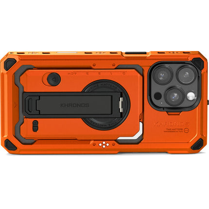 Tilta Khronos Funda Expandible para iPhone 16 Pro Max con Bloqueo para Trípodes Orange