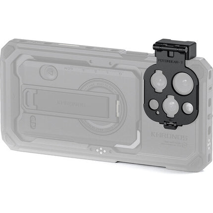 Adaptador de Montura Tilta Khronos T-Series para Lentes iPhone 16 Pro y Pro Max Acero Aluminio