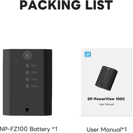 DigitalFoto Solution Limited Batería NP-FZ100 2400mAh Puerto USB-C con Indicador táctil