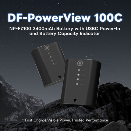 DigitalFoto Solution Limited Batería NP-FZ100 2400mAh Puerto USB-C con Indicador táctil