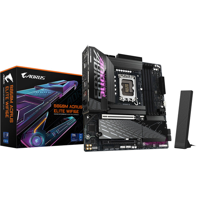 Gigabyte B860M AORUS ELITE WIFI6E Placa Base Micro-ATX LGA 1851 DDR5 Wi-Fi 6E